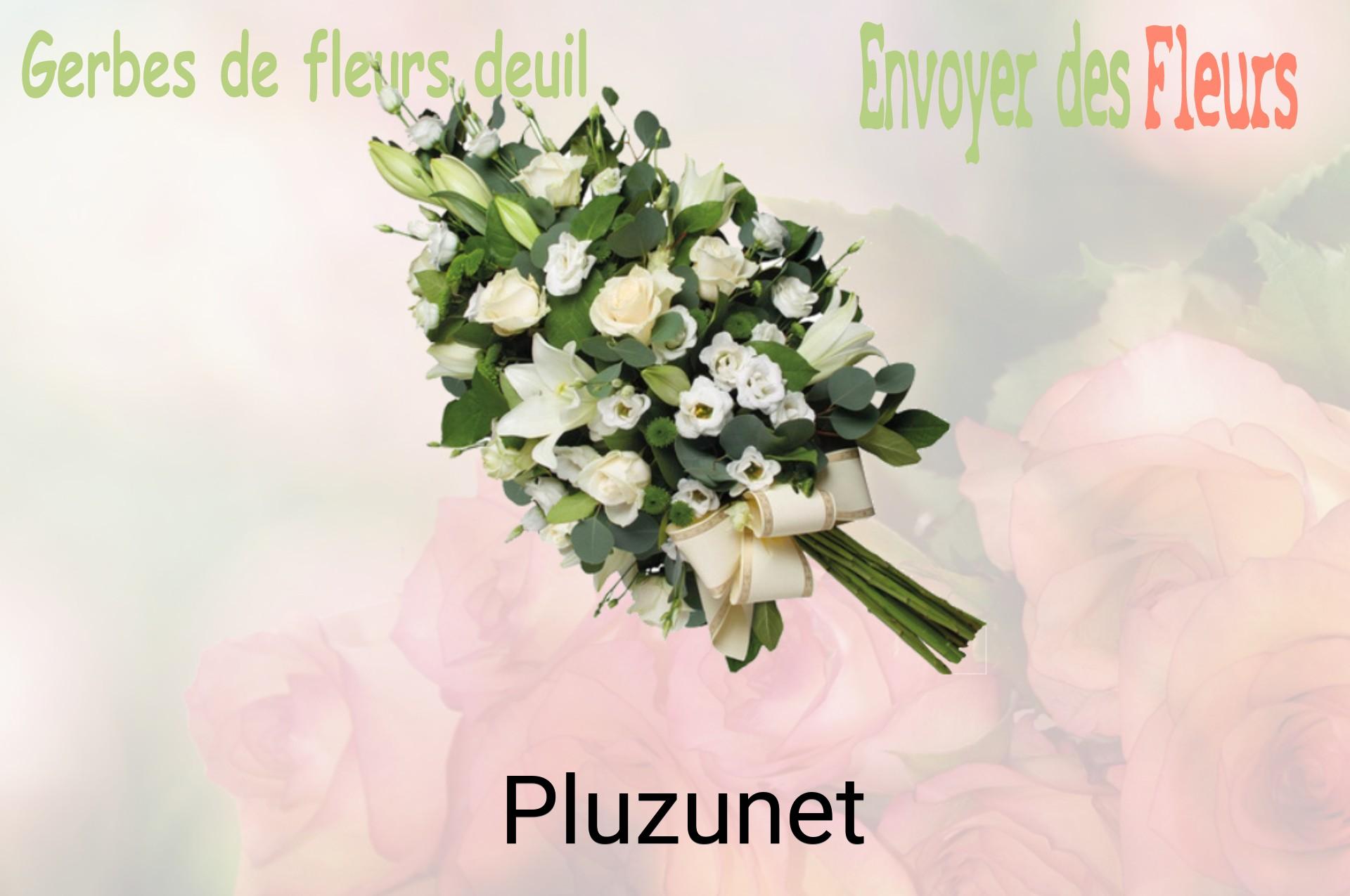 Gerbe de fleurs de deuil livrée à Pluzunet